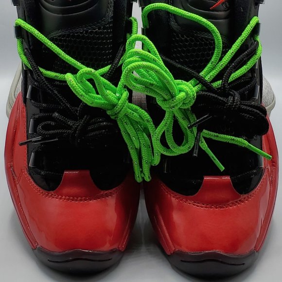 Reebok Question Mid Iverson Men's Size 9.5 W/Laces Black/Red G57551 New - Picture 6 of 9